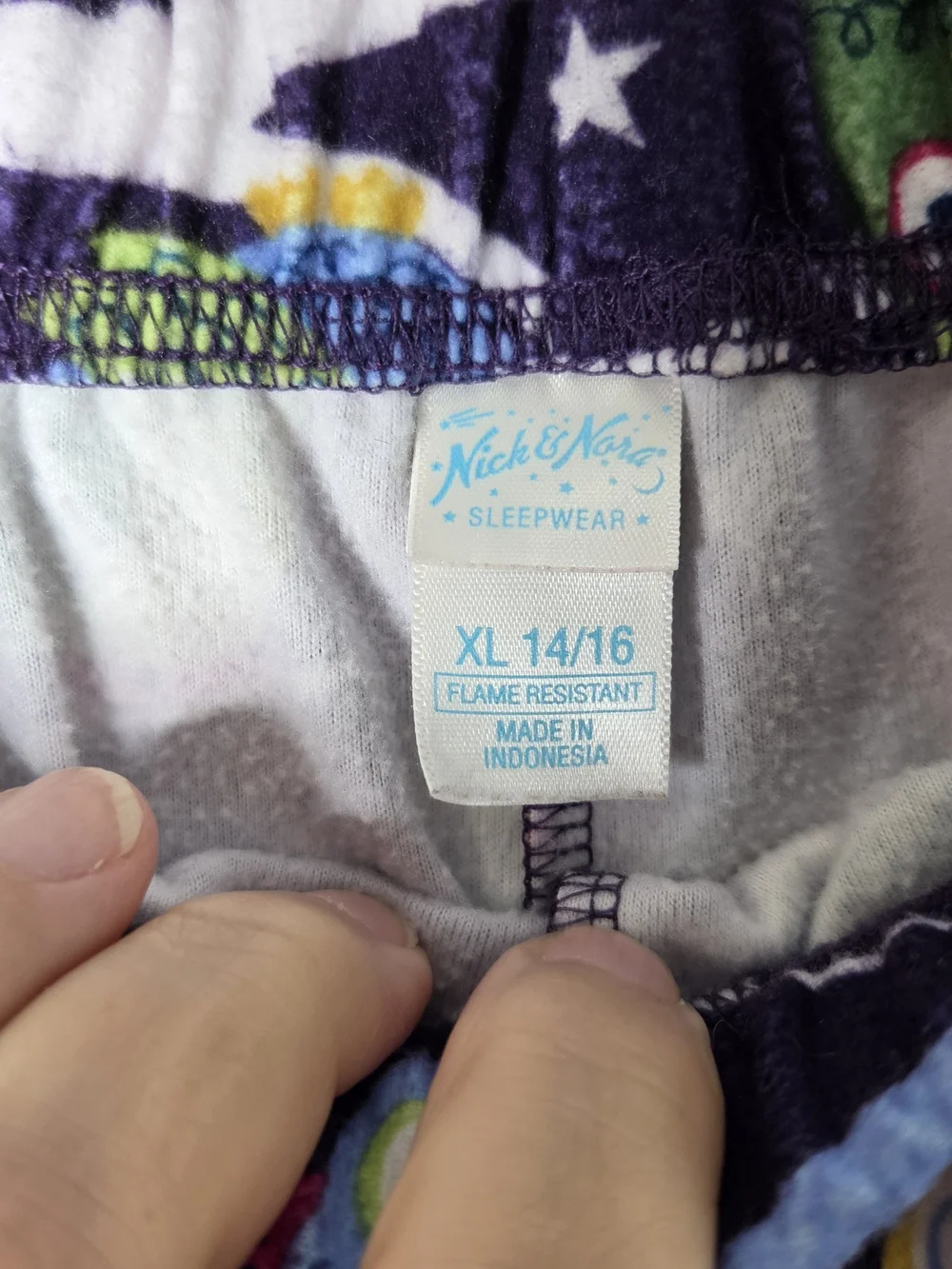 Nick & Nora Girls Purple Owl Print Pant Pajama Set